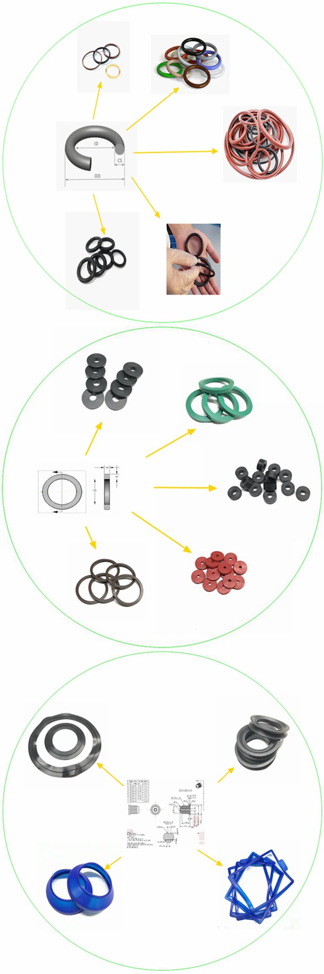 Automotive Industry Oil Seal Customized Rubber O Rings